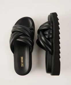 Cult Avenue - Slide On Over Flatform - Black -Outerwear Shop Shoes June22 14 1024x1024