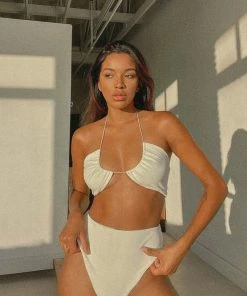 Vacancy Supply - Shallows Bandeau Bikini Top - Coconut Milk