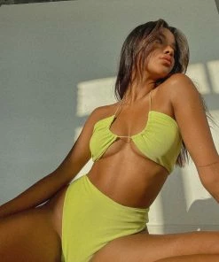 Vacancy Supply - Sundance High Waisted Bottoms - Lime -Outerwear Shop VAC SWIM HEATWAVE CROPS LIME 41 1024x1024