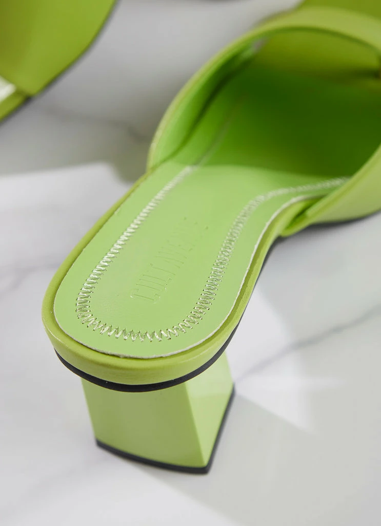 Cult Avenue - Dixie Mule Heel - Lime Green 7 Cult Avenue - Dixie Mule Heel - Lime Green - Image 5