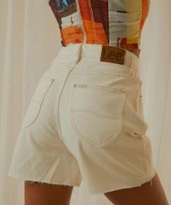 Lee - High Moms Short - Organic White