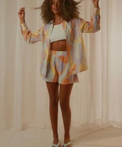 Peppermayo Exclusive - Raffi Linen Shorts - Pastel Wave -Outerwear Shop a4861b55e5b24b5f899edeb5927231c3 1024x1024