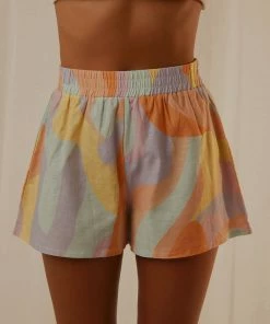 Peppermayo Exclusive - Raffi Linen Shorts - Pastel Wave -Outerwear Shop a8124113c8d643b8a88640997b046552 1024x1024