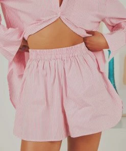Peppermayo Exclusive - Summer Issue Shorts - Pink & White Stripe -Outerwear Shop c2102638e0d74857bbc273320ba2d3ec 1024x1024