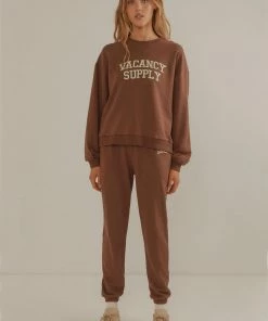 Vacancy Supply - Camp Varsity Crewneck - Choc Brown -Outerwear Shop c511b3998822461691e50c1eaca373cd 1024x1024