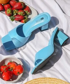 Cult Avenue - Dixie Mule Heel - Blue -Outerwear Shop ca897fc110954db1bc6c8029affcc626 1024x1024