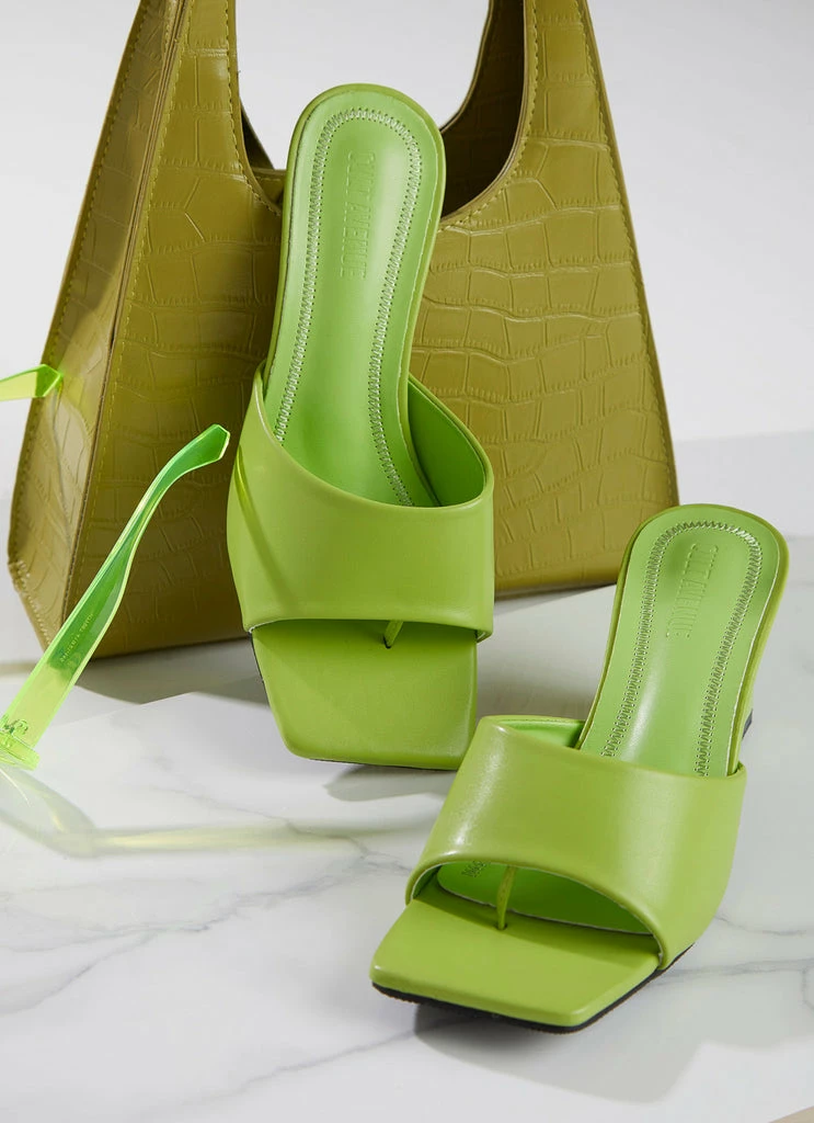 Cult Avenue - Dixie Mule Heel - Lime Green 5 Cult Avenue - Dixie Mule Heel - Lime Green - Image 3