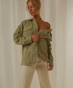 Nude Lucy - Binx Longline Cord Jacket - Washed Sage -Outerwear Shop d55804fef5fc4265b6b79500fbb3006f 1024x1024