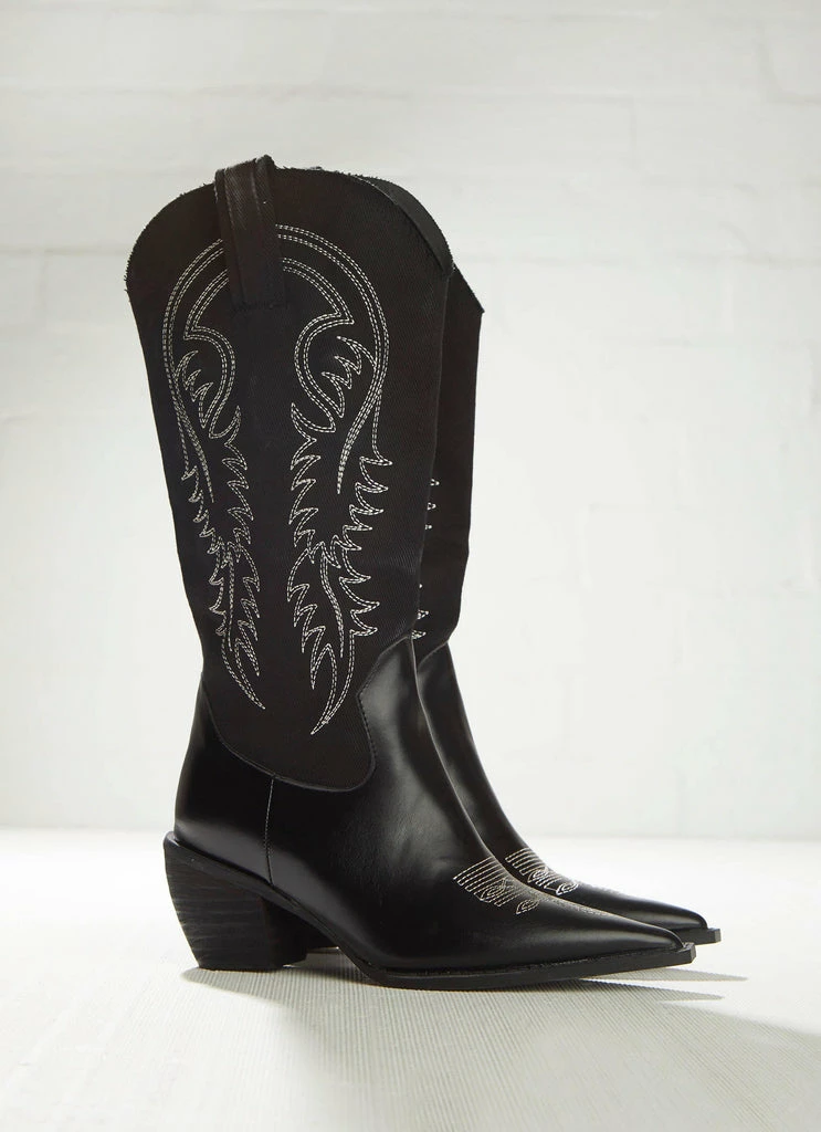 Cult Avenue - Backseat Rider Cowboy Boot - Black 6 Cult Avenue - Backseat Rider Cowboy Boot - Black - Image 4