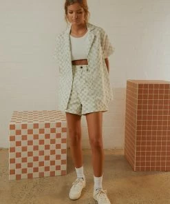 Cools Club - Jean Short - Sage Checker 11 Cools Club - Jean Short - Sage Checker -Outerwear Shop e58d55b412734b3d8da904da24f21424 1024x1024