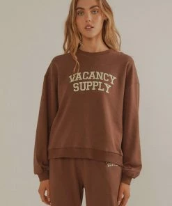 Vacancy Supply - Camp Varsity Crewneck - Choc Brown -Outerwear Shop e815b0ebf1414b55b37c051c04cc7314 1024x1024