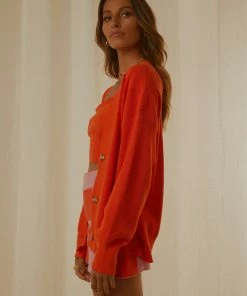Peppermayo Exclusive - Nyla Knit Cardigan - Orange -Outerwear Shop ec8710692a714686ad241d92640cb041 1024x1024