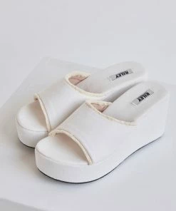 Riley Hubatka X Peppermayo - Siesta Fray Mule Heel - Creme