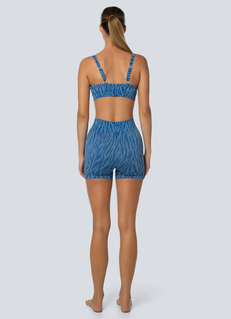 LaHana Swim - Fleur Biker Short - Blue Zebra 6 LaHana Swim - Fleur Biker Short - Blue Zebra - Image 4