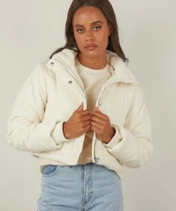 Cools Club - Puff Club Crop Jacket - Bone Corduroy