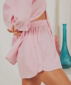 Peppermayo Exclusive - Summer Issue Shorts - Pink & White Stripe -Outerwear Shop fe73f3ed59104866841cbab205034cc9 1024x1024