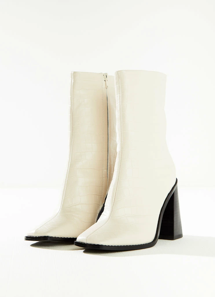 Siren Footwear - Belmar Boot - Cream Croc 4 Siren Footwear - Belmar Boot - Cream Croc - Image 2